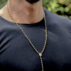 CAMÁNDULA EN ORO LAMINADO 18k B5mm