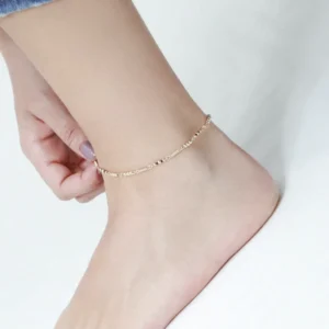 TOBILLERA EN ORO LAMINADO TORNILLO ESTILO MIYUKI SISTEMA DE AGARRE